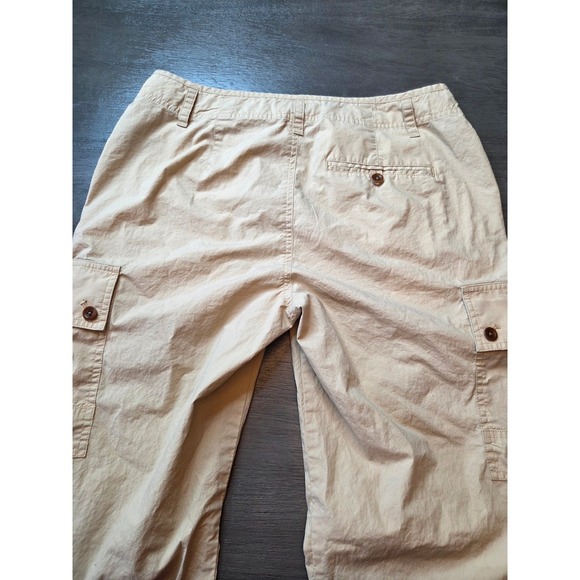 Lauren Ralph Lauren Women's Khaki Cargo Capris Size 8 Adjustable Hem - Picture 2 of 7